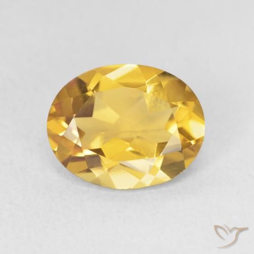 3.02ct 天然 金色 黄水晶, 椭圆形, VVS