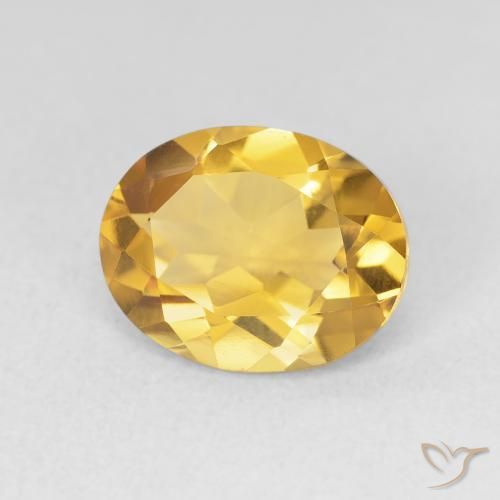 3.02克拉天然黄水晶，椭圆形，VVS