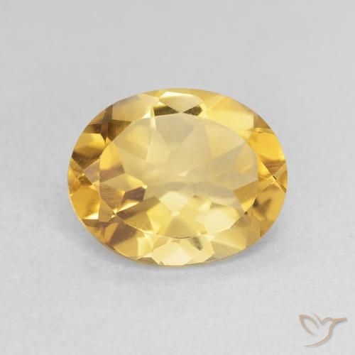 2.94ct 天然 深金 黄水晶, 椭圆形, VS