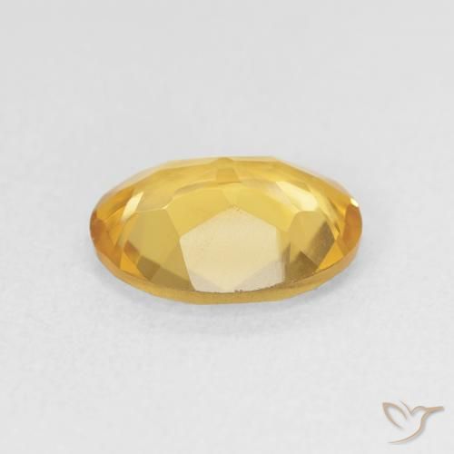 2.64克拉天然黄水晶，椭圆形，VS