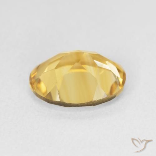 3.18克拉天然黄水晶，椭圆形，VS