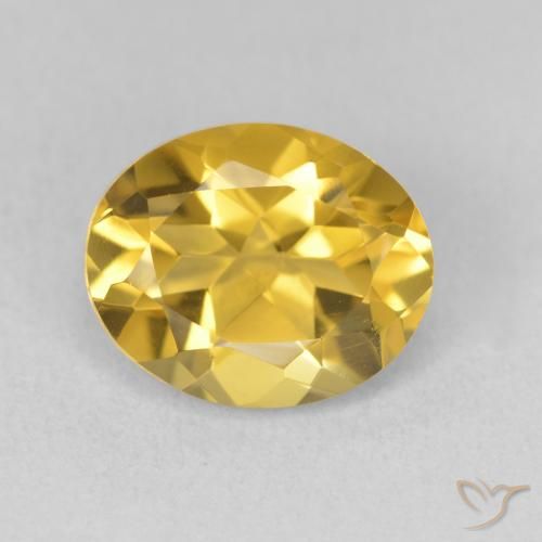 3.39ct 天然 深金 黄水晶, 椭圆形, VVS-VS