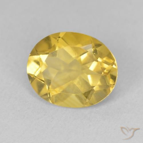 3.06克拉天然黄水晶，椭圆形，VVS-VS