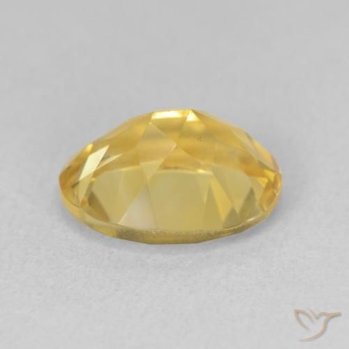 3.18克拉天然黄水晶，椭圆形，VVS-VS