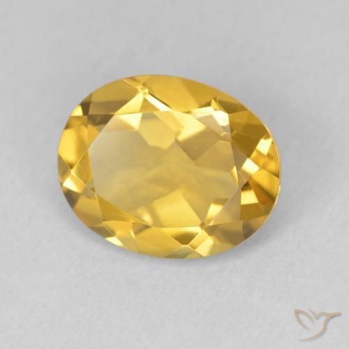 3.14克拉天然黄水晶，椭圆形，VVS-VS