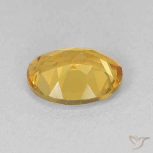 3.14克拉天然黄水晶，椭圆形，VVS-VS