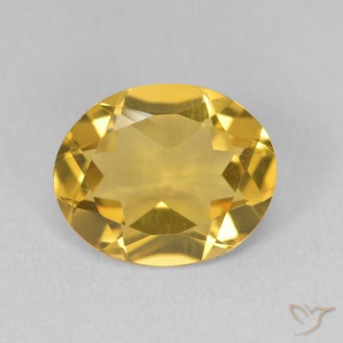 2.86ct 天然 中金 黄水晶, 椭圆形, VVS-VS