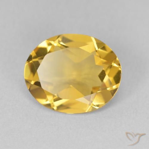 2.86克拉天然黄水晶，椭圆形，VVS-VS