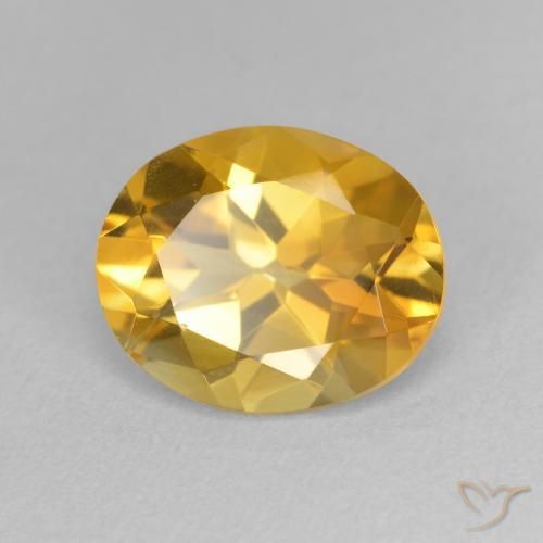3.28克拉天然黄水晶，椭圆形，VVS