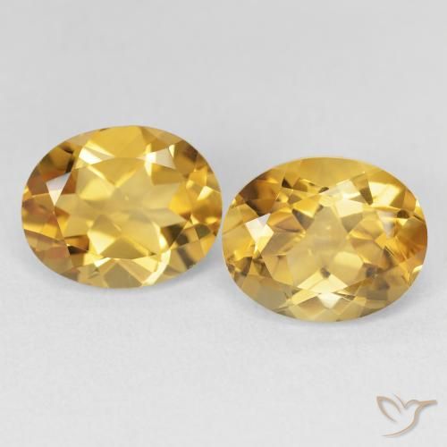6.81ctw 天然 Medium Light-Golden 黄水晶, 椭圆形, VVS-VS