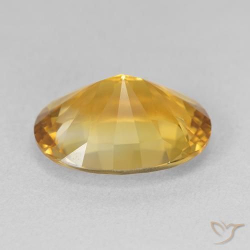 6.35克拉天然黄水晶，椭圆形，VVS-VS
