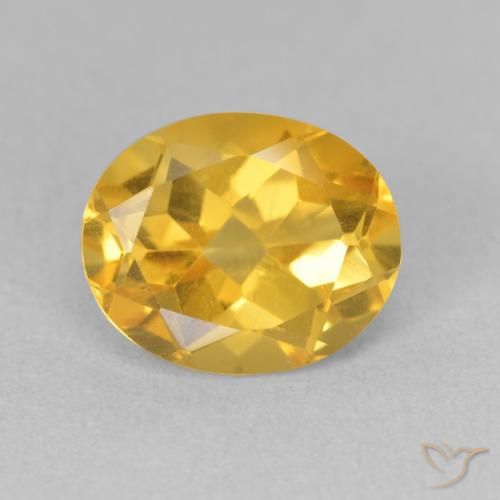3.33ct 天然 亮金 黄水晶, 椭圆形, VS