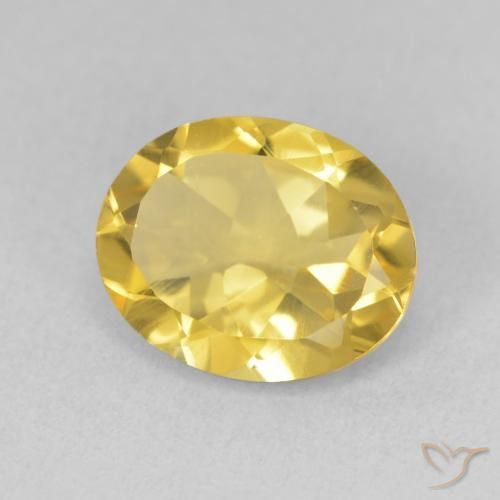 3.18克拉天然黄水晶，椭圆形，VVS-VS