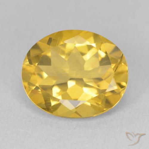 4.36ct 天然 金橙色 黄水晶, 椭圆形, VS