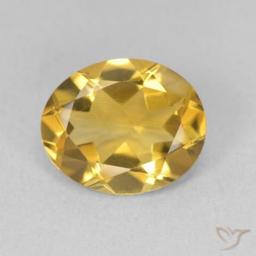 3.03ct 天然 金色 黄水晶, 椭圆形, VS