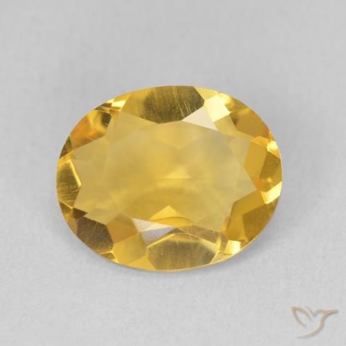 3.02ct 天然 深金 黄水晶, 椭圆形, VS