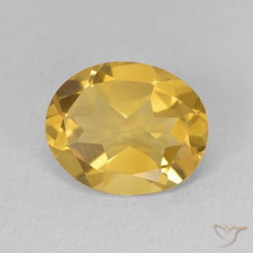 2.95克拉天然黄水晶，椭圆形，VS
