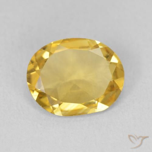 2.38ct 天然 金色 黄水晶, 椭圆形, VS