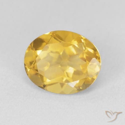 3.32克拉天然黄水晶，椭圆形，VVS-VS