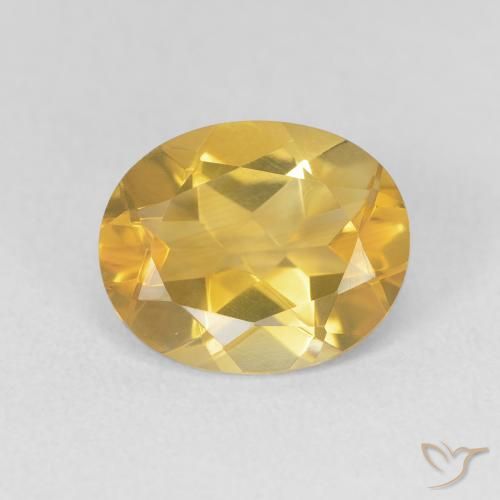 3.11ct 天然 金色 黄水晶, 椭圆形, VVS-VS