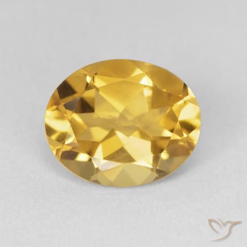 3.48ct 天然 金色 黄水晶, 椭圆形, VVS-VS