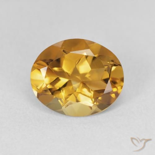 3.06ct 天然 橙金 黄水晶, 椭圆形, VVS-VS