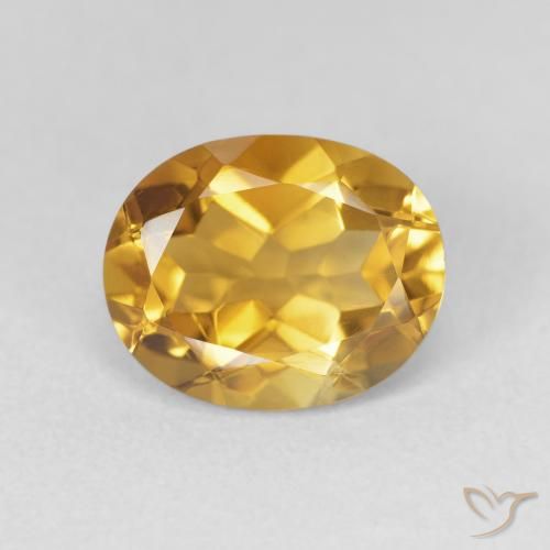 3.30ct 天然 中橙金 黄水晶, 椭圆形, VVS-VS