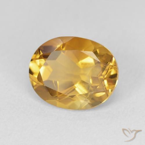 3.30克拉天然黄水晶，椭圆形，VVS-VS