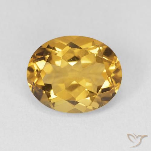 3.47ct 天然 深金 黄水晶, 椭圆形, VVS-VS