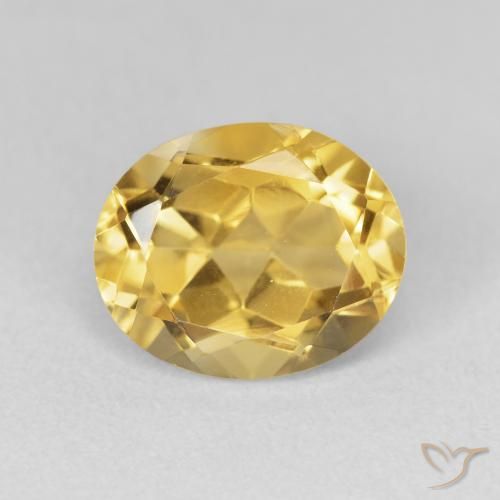 3.43ct 天然 金色 黄水晶, 椭圆形, VVS-VS