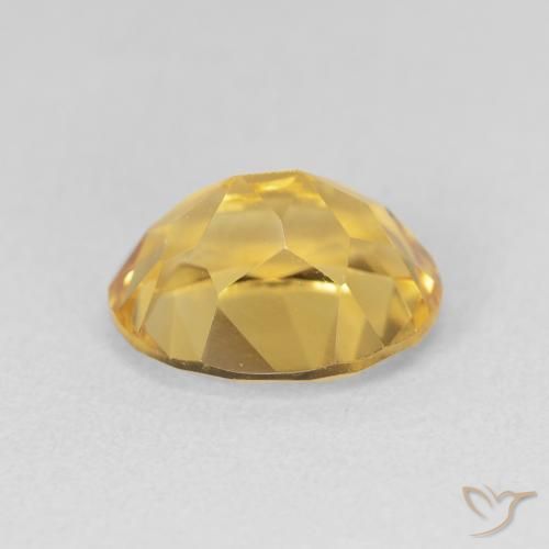 3.43克拉天然黄水晶，椭圆形，VVS-VS