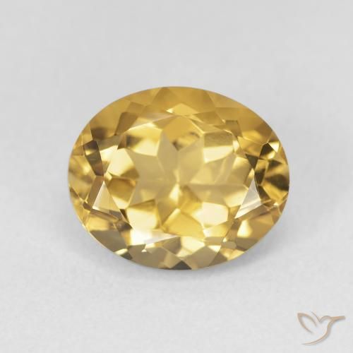 3.53ct 天然 中金 黄水晶, 椭圆形, VVS-VS