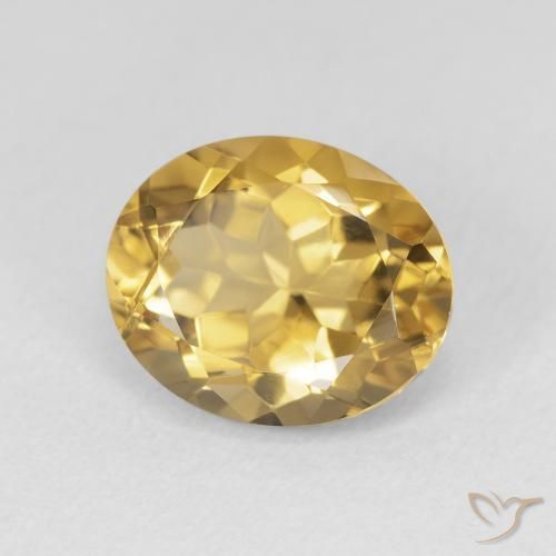 3.53克拉天然黄水晶，椭圆形，VVS-VS