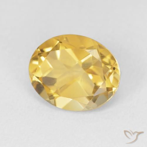 3.59克拉天然黄水晶，椭圆形，VVS-VS