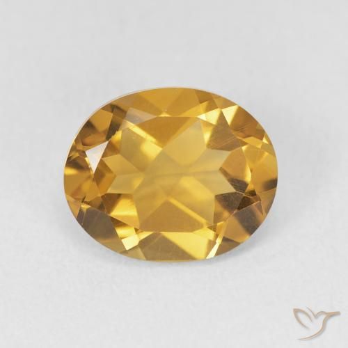 3.20ct 天然 Medium Dark-Golden 黄水晶, 椭圆形, VVS-VS