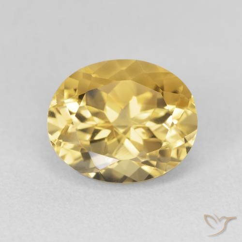 4.03ct 天然 金橙色 黄水晶, 椭圆形, VVS-VS