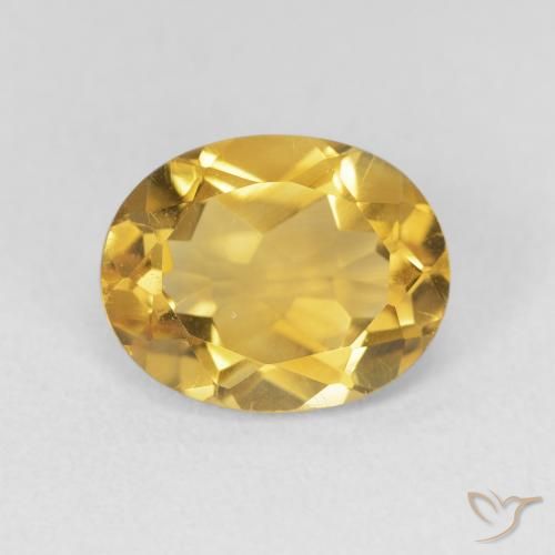 3.18ct 天然 金色 黄水晶, 椭圆形, VVS-VS