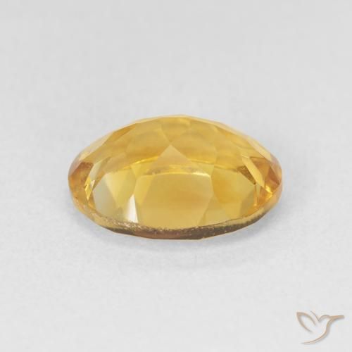 3.18克拉天然黄水晶，椭圆形，VVS-VS