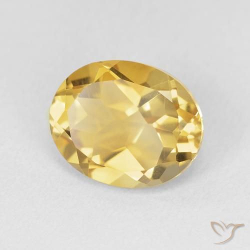 3.48克拉天然黄水晶，椭圆形，VVS-VS