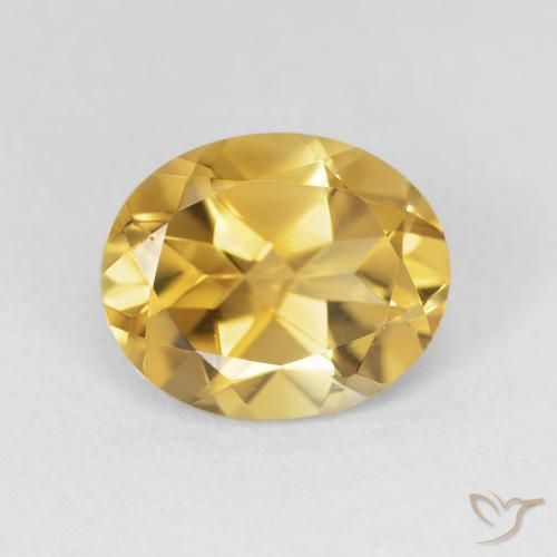 3.25ct 天然 深金 黄水晶, 椭圆形, VVS-VS