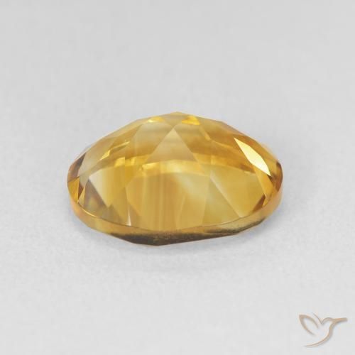 3.38克拉天然黄水晶，椭圆形，VVS-VS