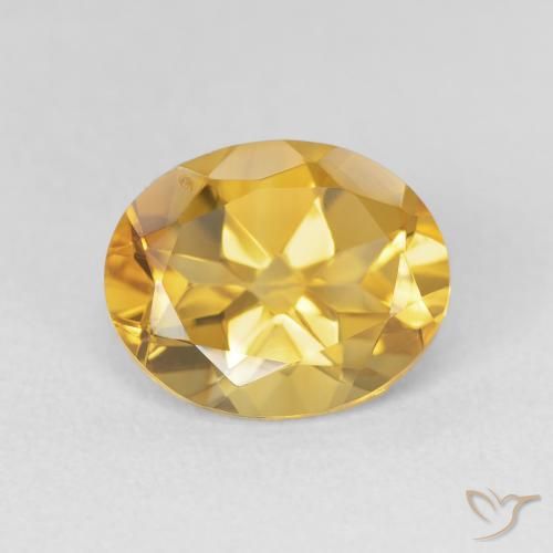 3.32ct 天然 亮金 黄水晶, 椭圆形, VVS-VS