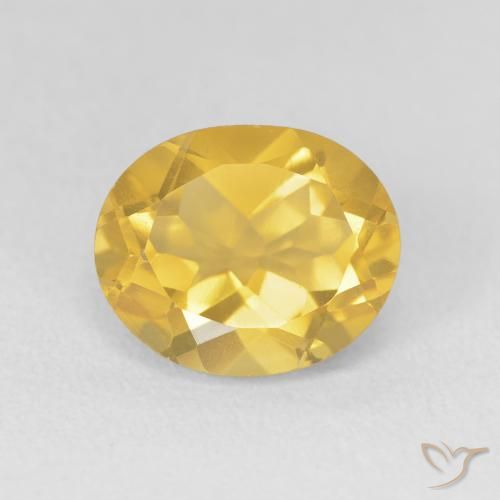 3.78ct 天然 金橙色 黄水晶, 椭圆形, VVS-VS