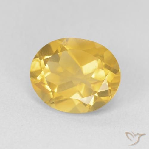 3.78克拉天然黄水晶，椭圆形，VVS-VS