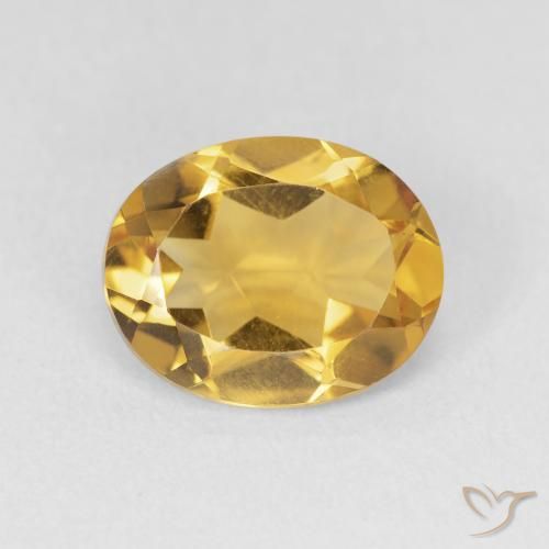 3.23ct 天然 Medium Light-Golden 黄水晶, 椭圆形, VVS-VS