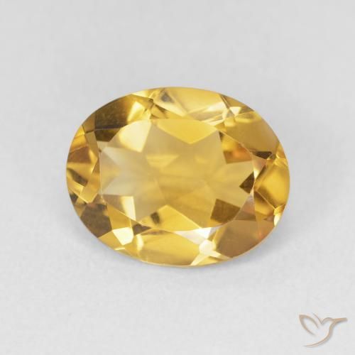 3.23克拉天然黄水晶，椭圆形，VVS-VS