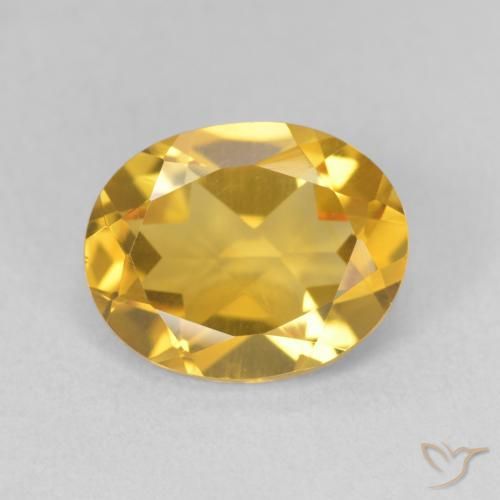 3.11ct 天然 中金 黄水晶, 椭圆形, VVS