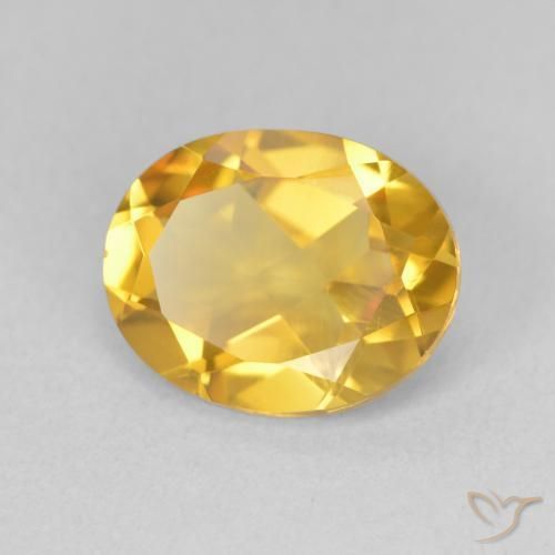 3.11克拉天然黄水晶，椭圆形，VVS