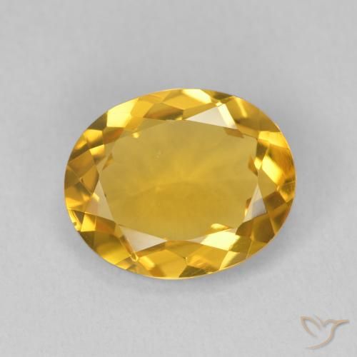 2.94ct 天然 亮金 黄水晶, 椭圆形, VVS