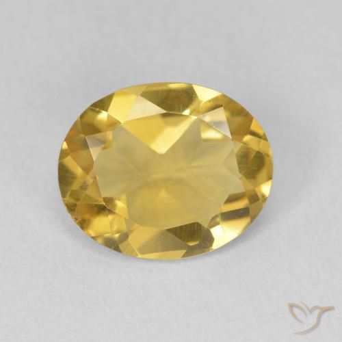 2.44ct 天然 中金 黄水晶, 椭圆形, VVS-VS